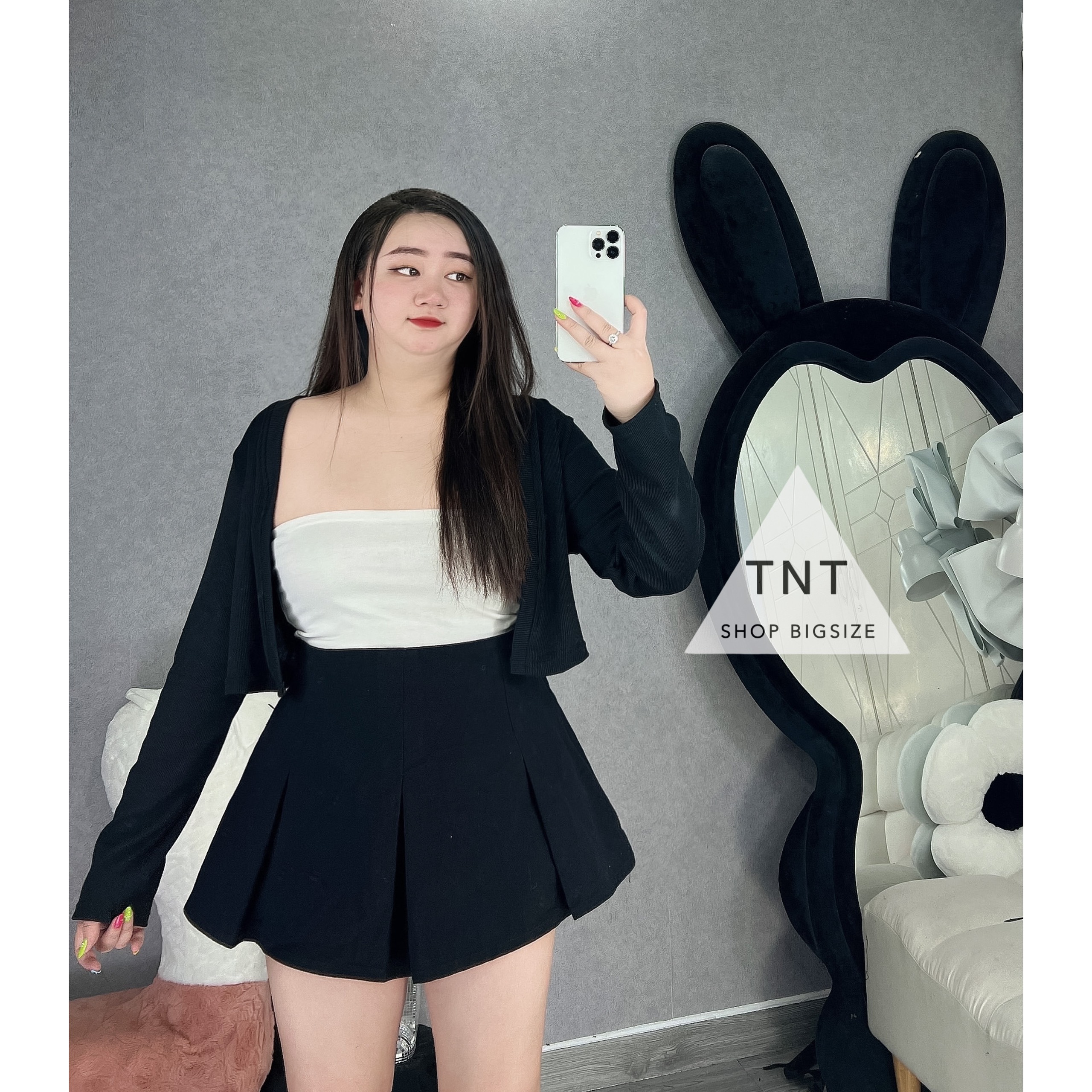 CHÂN VÁY KAKI XẾP LƯNG CAO [TNT SHOP BIGSIZE 60KG 90KG]