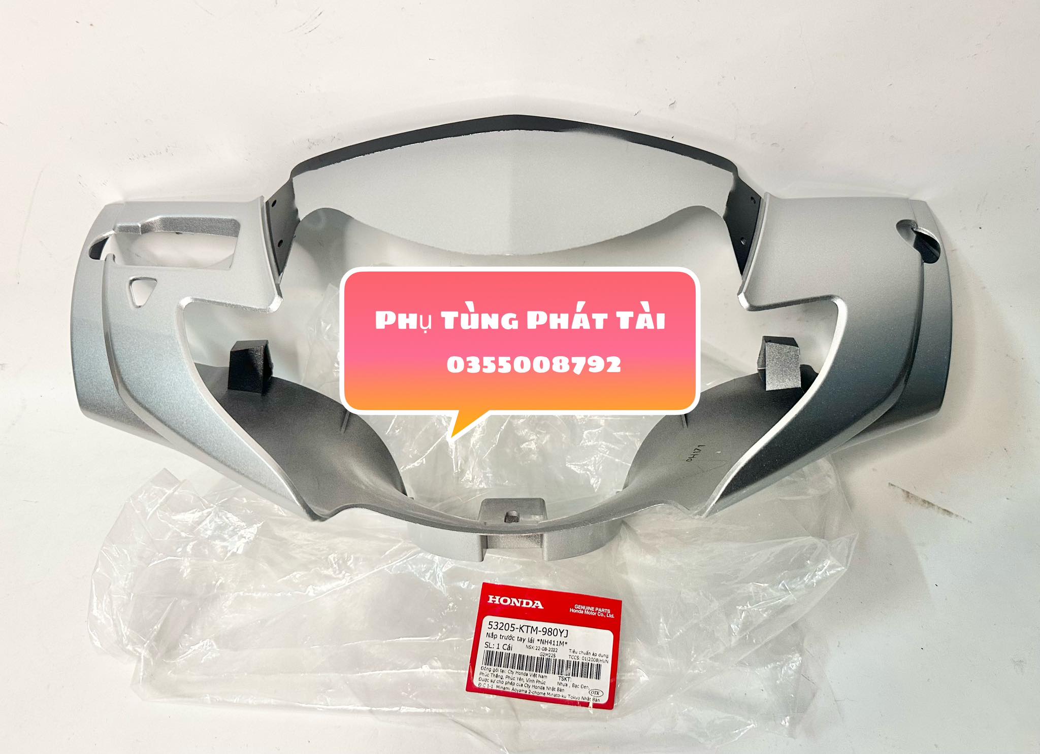 Ốp đầu đèn trước future neo màu bạc chính hãng honda