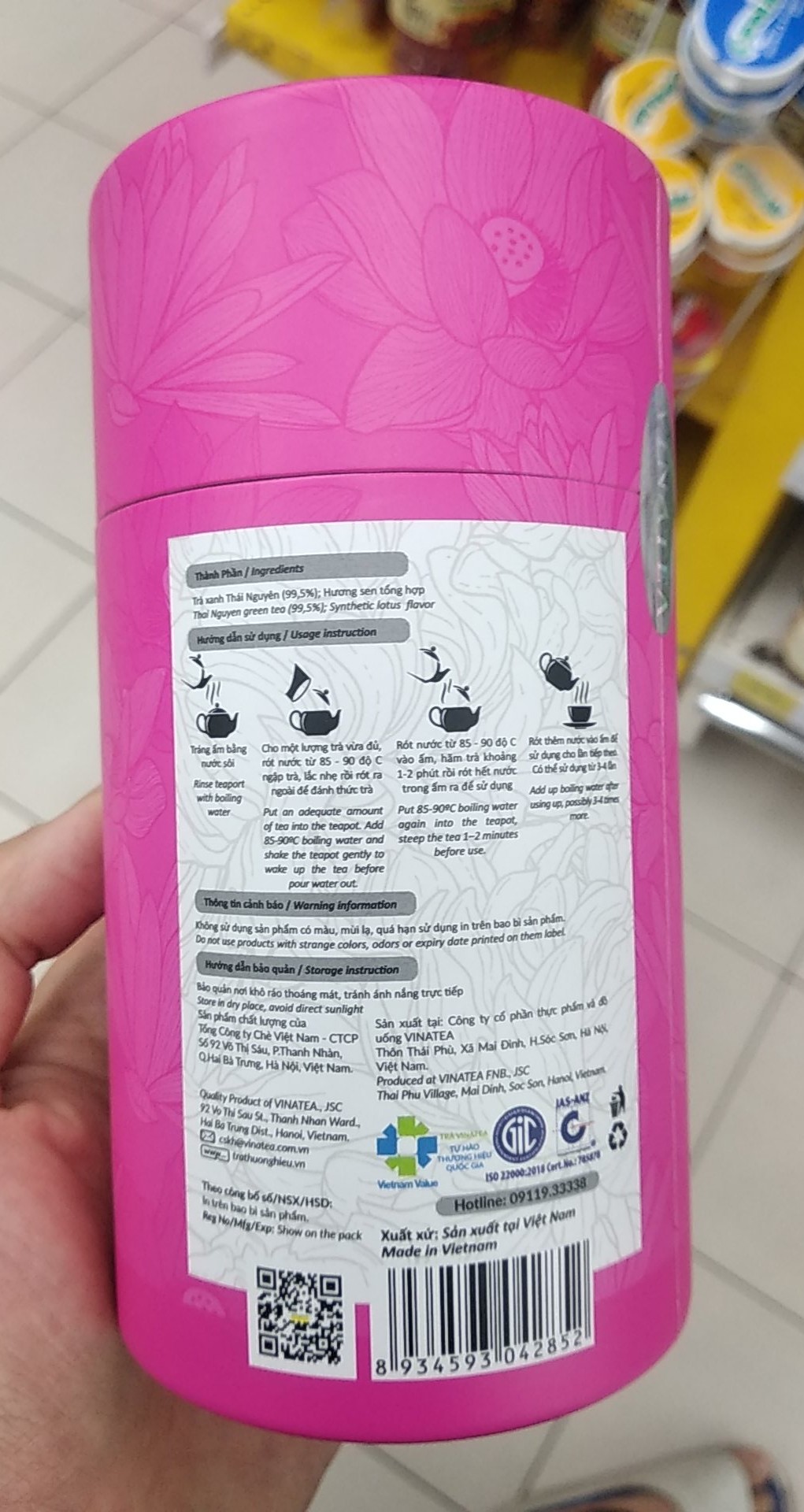 Trà sen Hương Việt Vinatea 80g