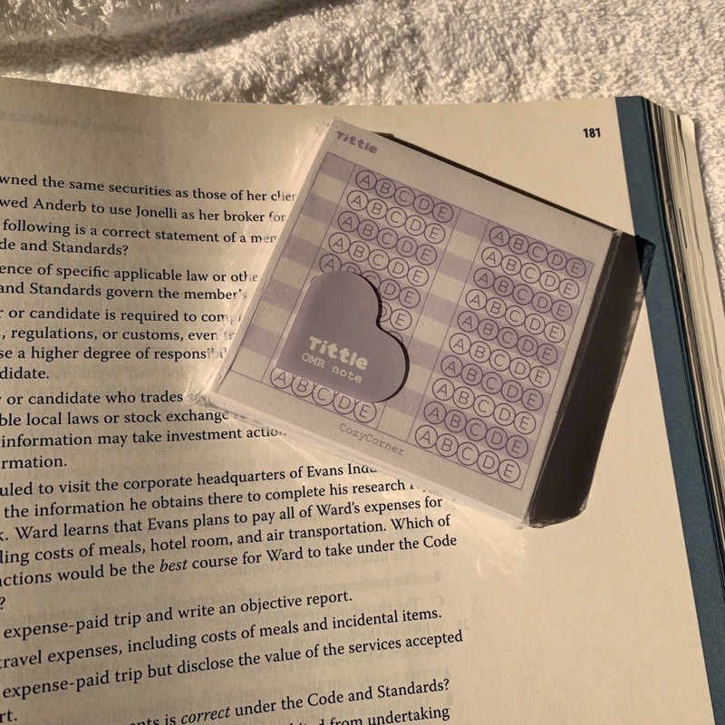 Giấy trắc nghiệm sticky note multiple choice OMR