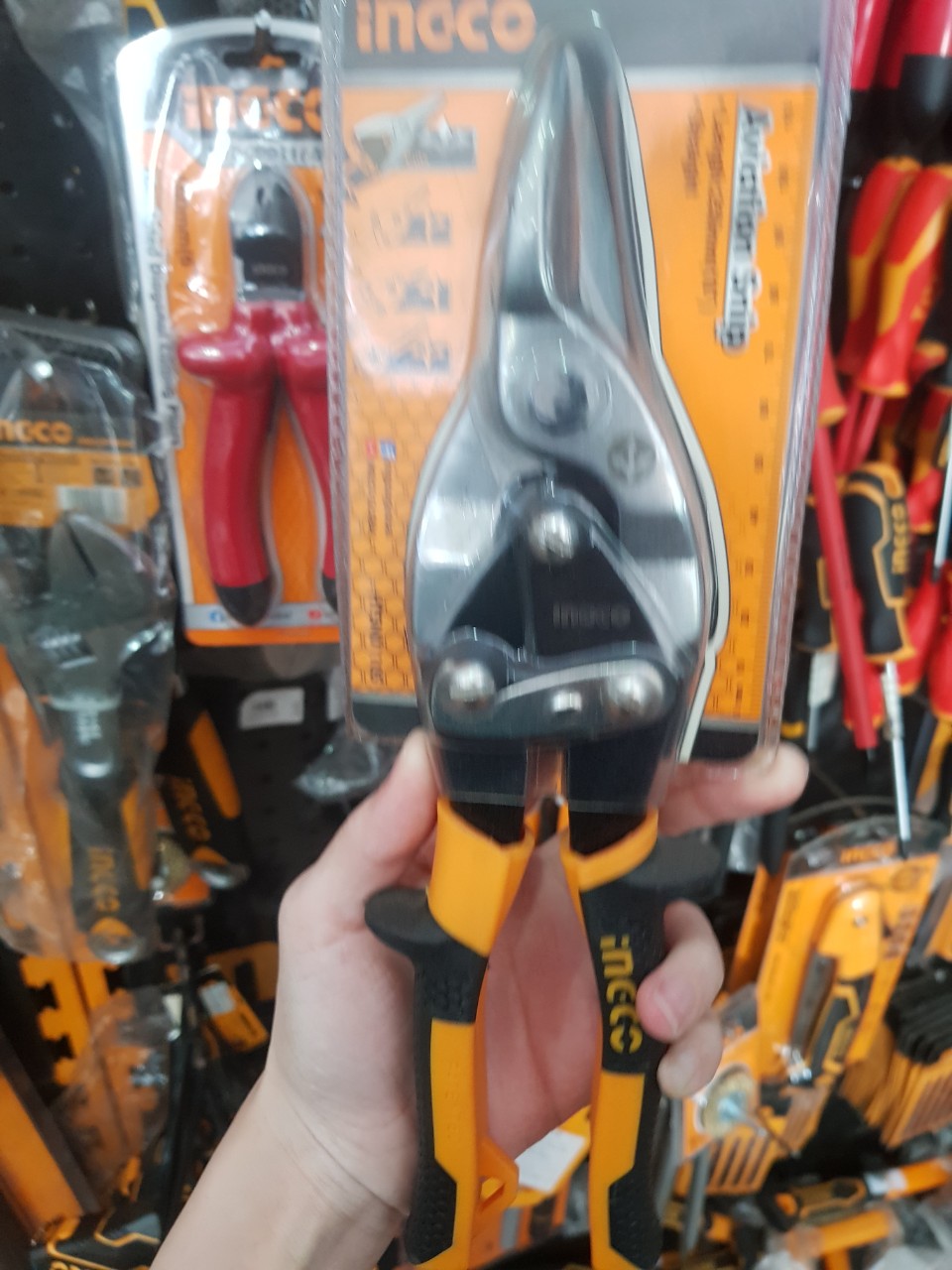 Kéo cắt tole (cắt thẳng) Ingco HTSN0110S