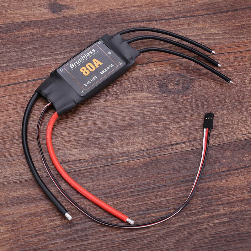 80A ESC BEC 2-6S Lipo Speed Controller with UBEC for RC Airplanes Helicopter