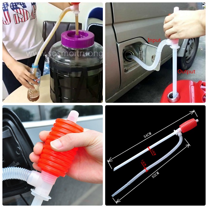 Ống bơm tay để hút đáy thay nước hồ cá Bơm Hút Xăng Dầu Chất Lỏng Tiện Lợi Nhanh Chóng