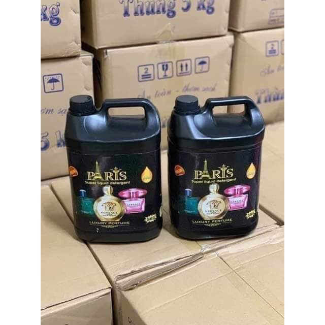 Nước giặt Paris hương nước hoa can 5 lít.