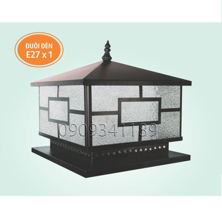 Đèn trụ cổng - đèn trụ bờ bao - đèn trụ hàng rào d300 habali tặng kèm bóng led