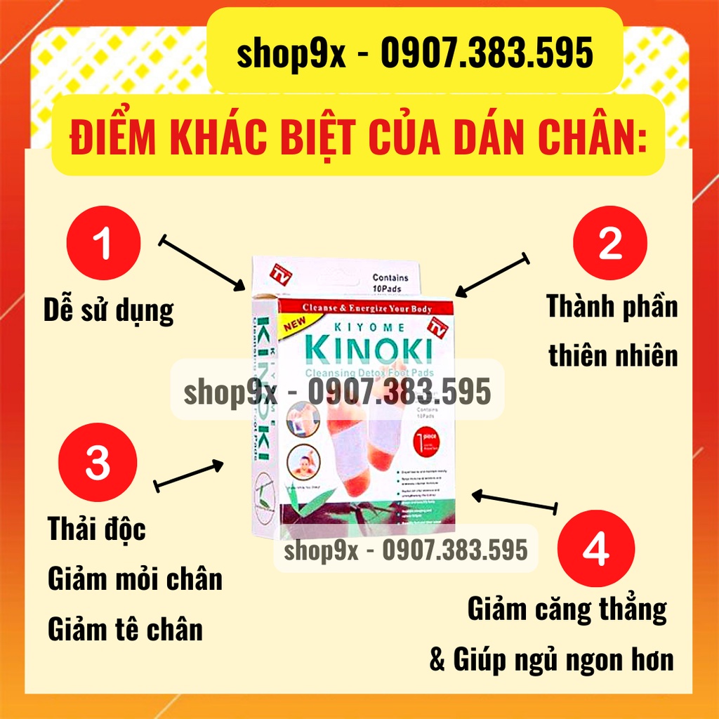 Miếng Dán Chân Thải Độc Nhật Bản Kinoki Detox Foot Patch