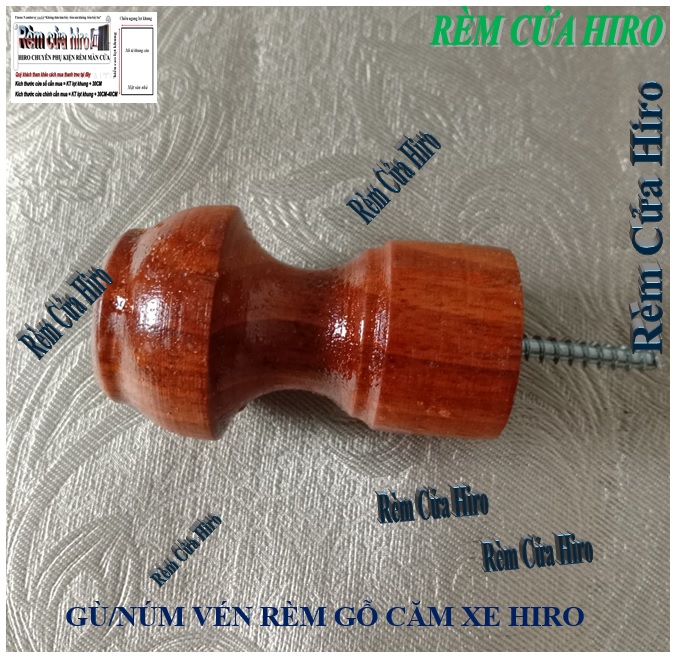 Núm cột gỗ vén rèm màn cửa