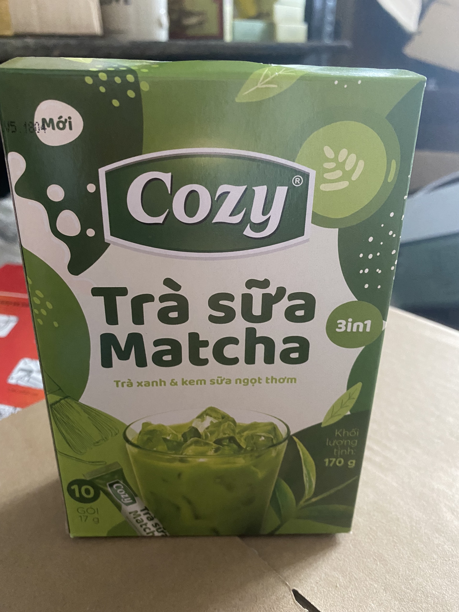 Trà COZY Matcha 3in1 hộp 10 gói