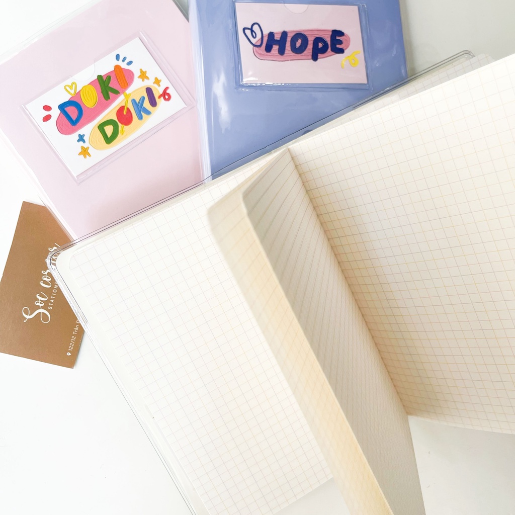 Sổ Note For Giấy Grid Vỏ bìa nhựa dẻo cute (160 trang)