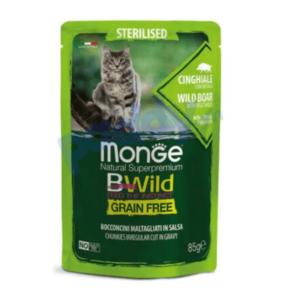 Gói 85g- Thức ăn cho mèo Pate Monge BWild