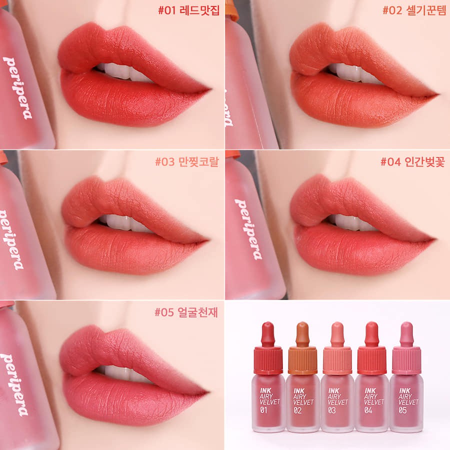 [HOÀN TIỀN 15%]Son kem Peripera Ink Airy Velvet Tint