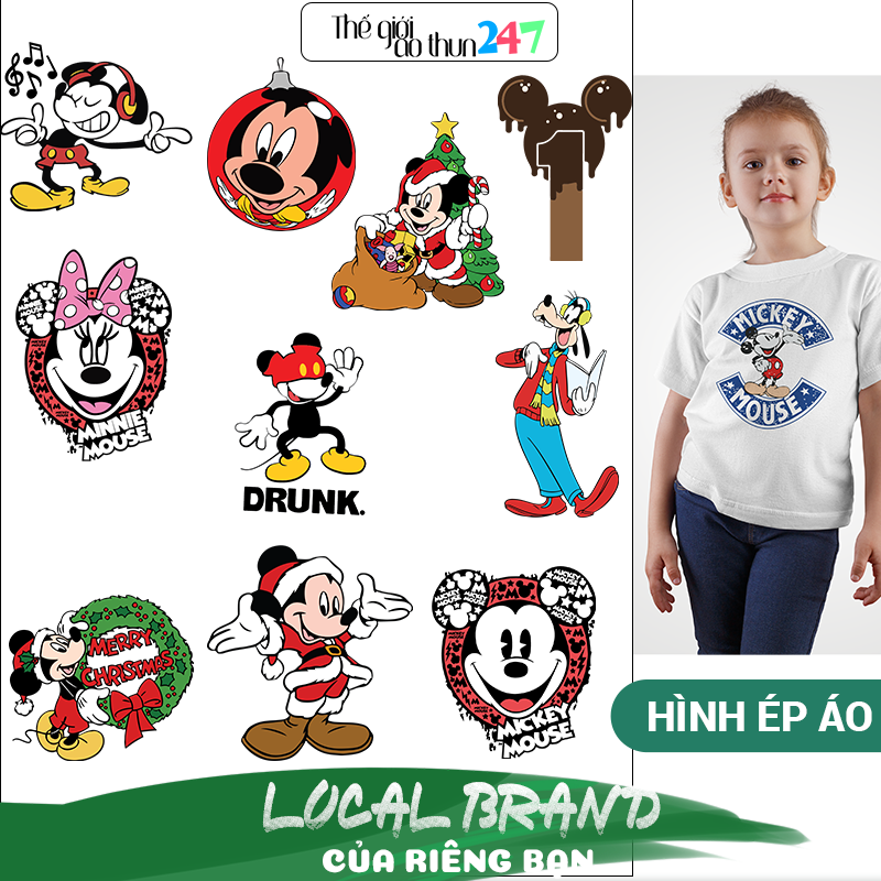 [Hình ủi, ép nhiệt] Hình ủi Mickey M2 dành cho trẻ em