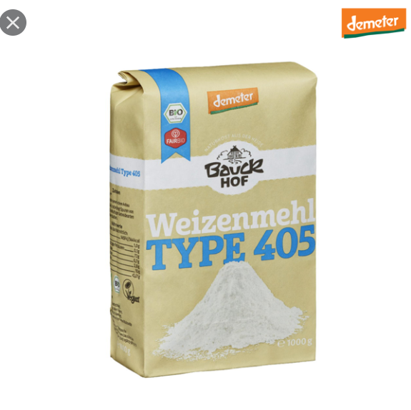 Bột mỳ hữu cơ loại 405 Bauckhof (1kg)