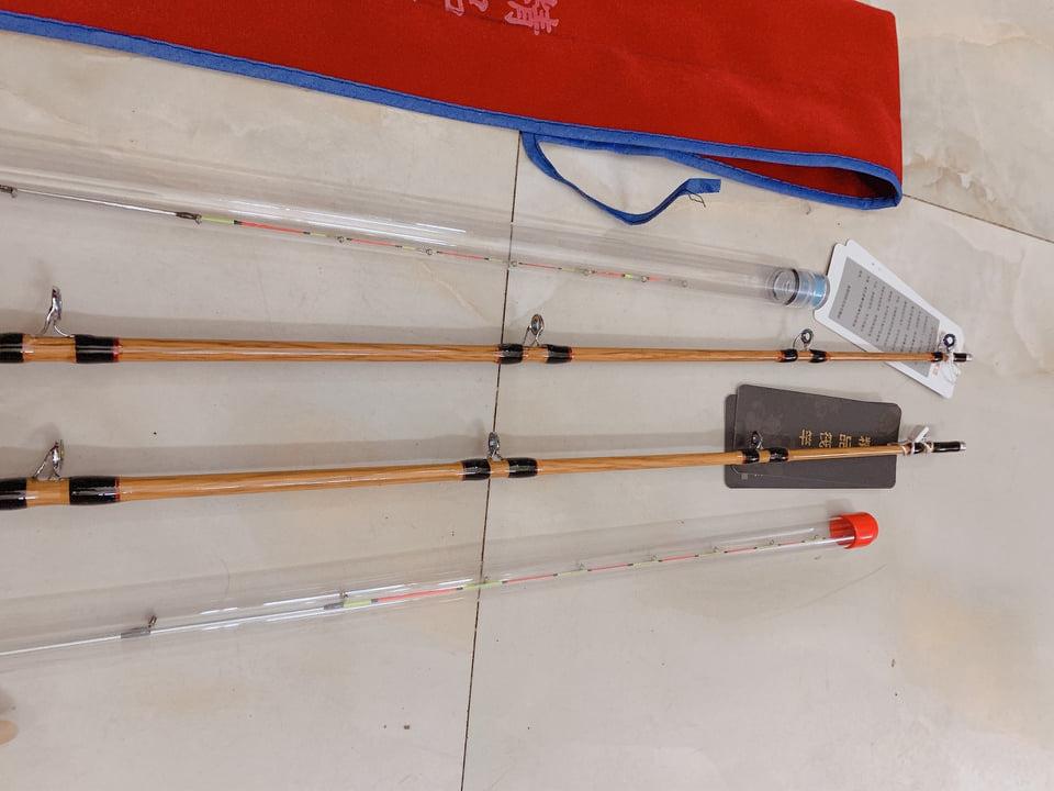 cần câu tôm cán gỗ cực đep