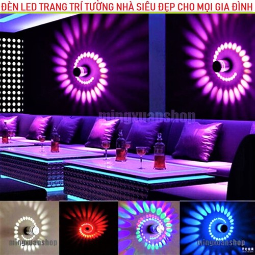 Đèn tường trang trí kiểu xoáy ốc siêu đẹp mẫu mới loại tốt cho không gian sang trọng đẹp mắt