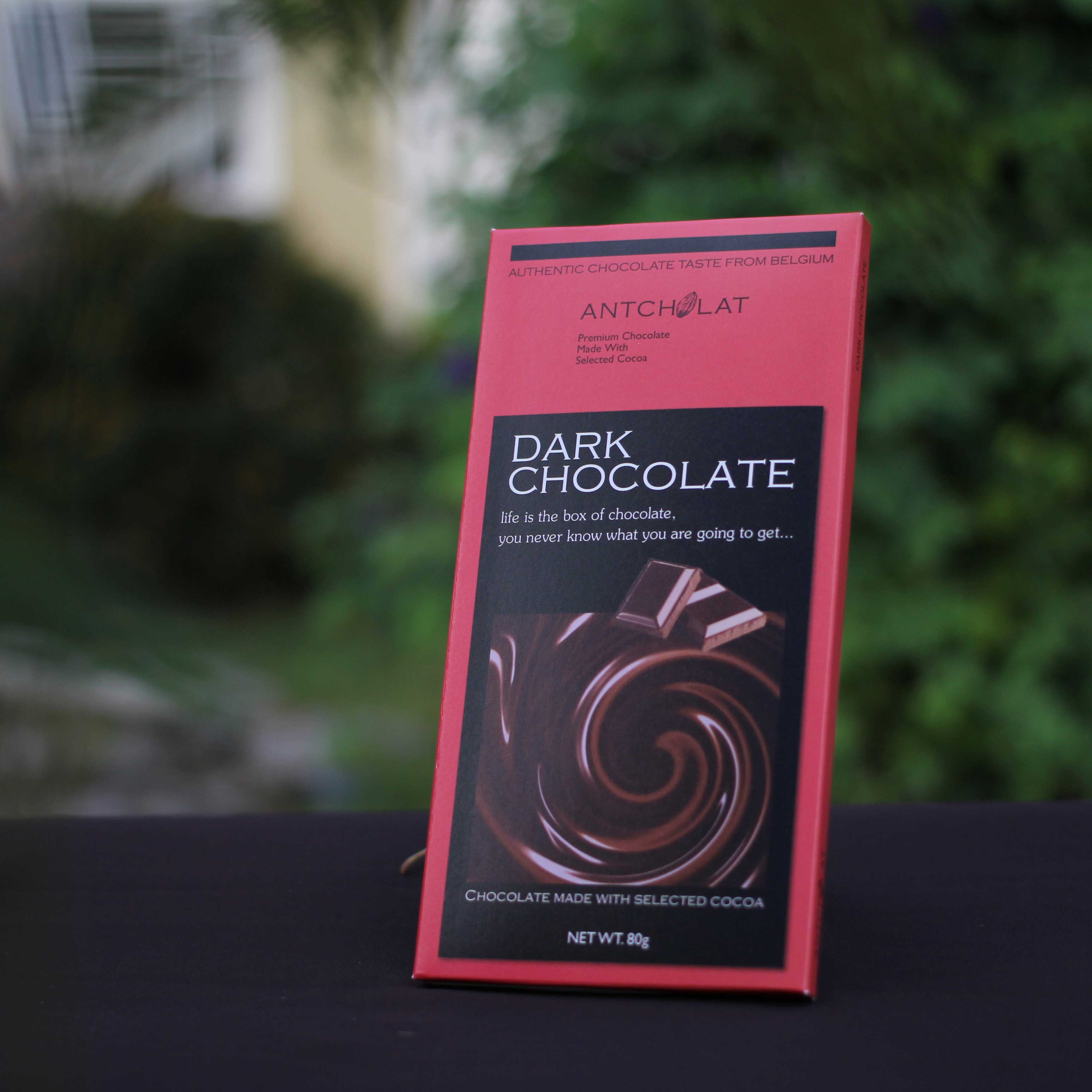 Socola Đen Antcholat Thanh 80g - Dark Chocolate Antcholat 80g