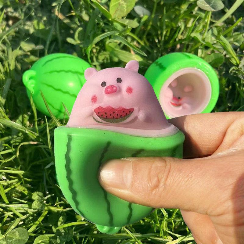 Đồ chơi bóp dẻo Squishy Lợn dưa hấu