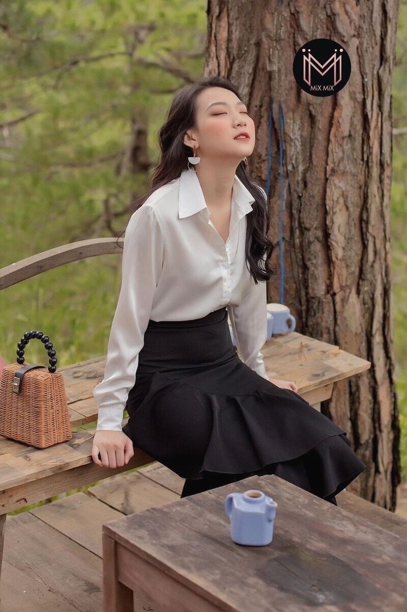 Áo sơ mi lụa công sở cao cấp