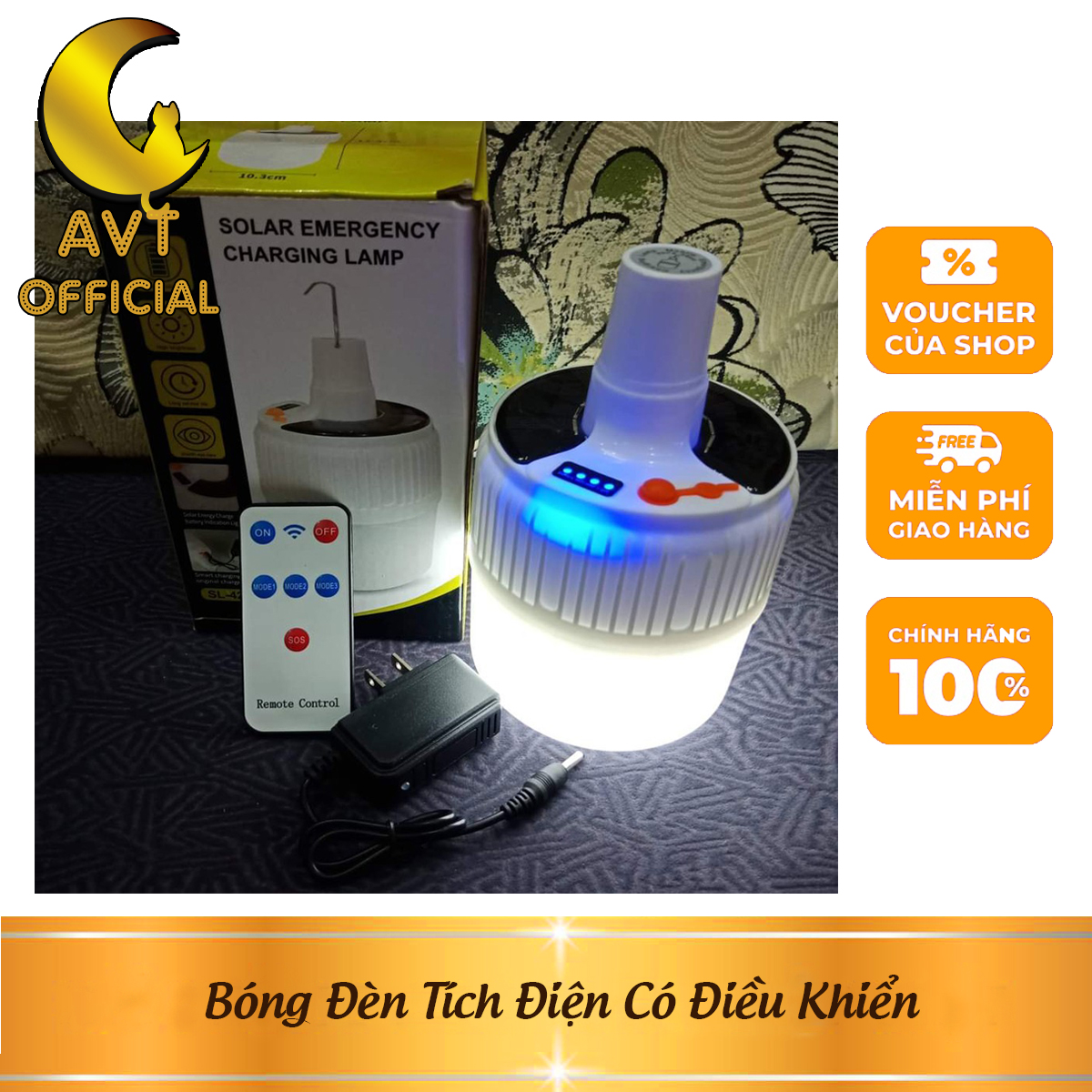 Bóng đèn tích điện điều khiển , Bóng đèn tích điện 5 Chế độ sáng Sạc tích điện thông minh, đèn sạc - Bóng đèn tích điện 100w, bóng đèn LED sạc tích điện thông minh, đèn sạc