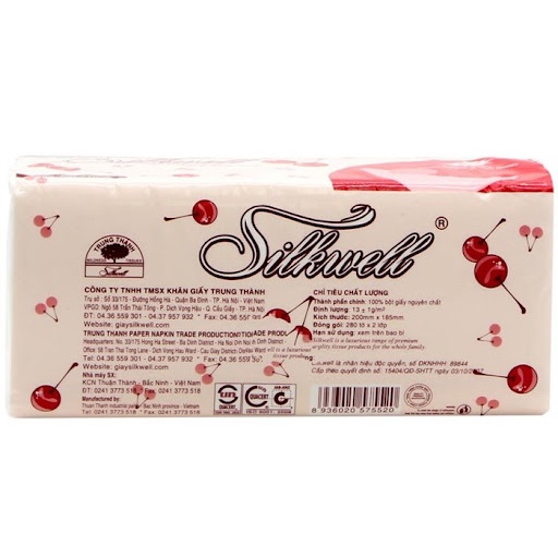 Khăn giấy ăn rút lụa Silkwell 280 tờ , Khăn giấy ăn cao cấp (Hàng chính hãng)