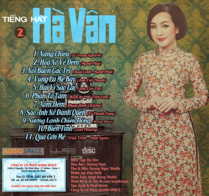 Bộ  06 CD Hà Vân Phôi Phono ca nhạc vàng