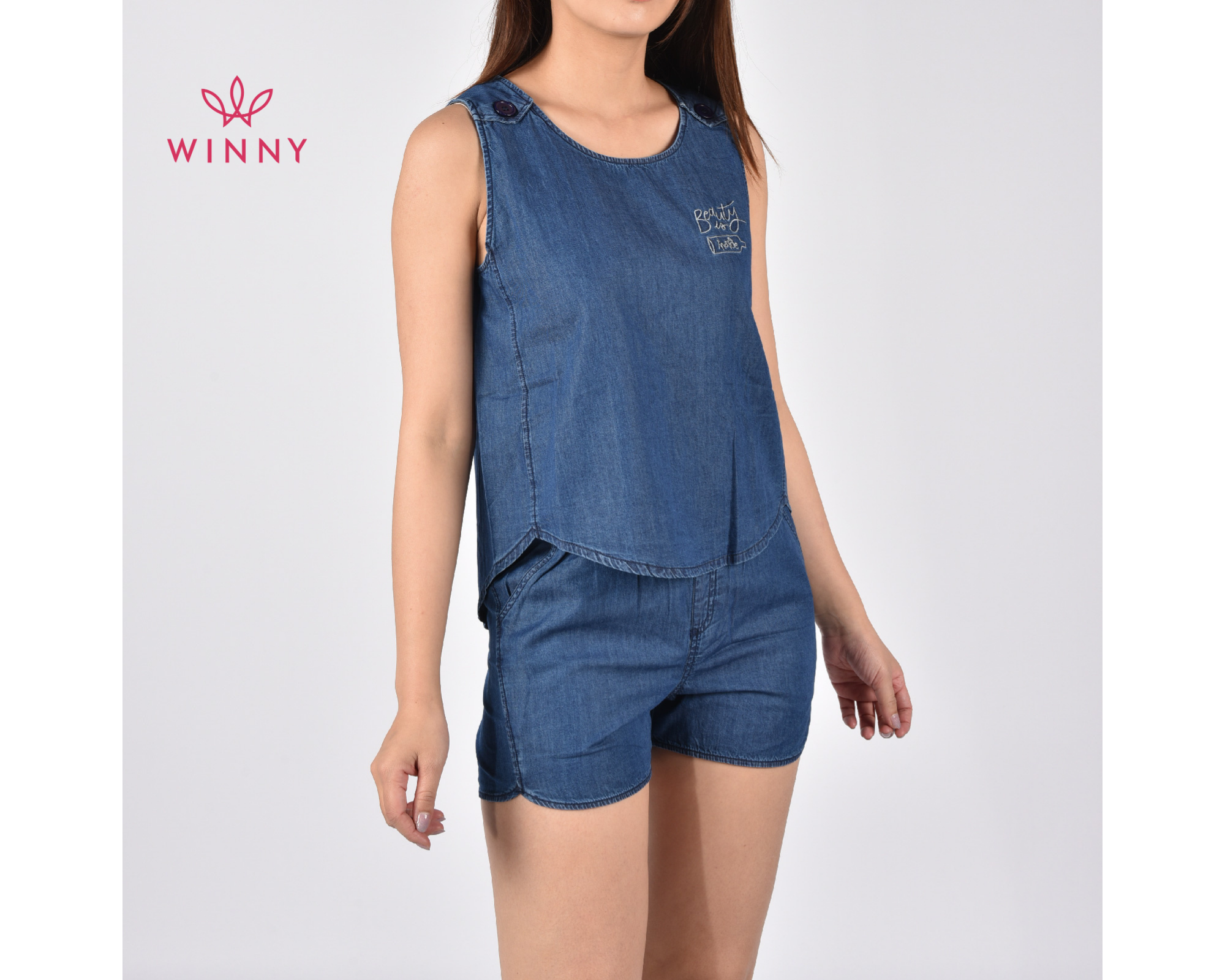 WINNY - Bộ đồ sát nách quần sooc  2MNJE20041B