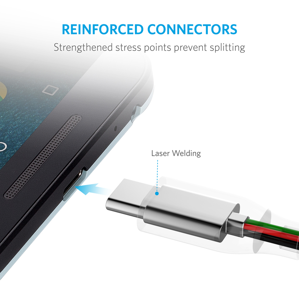 Cáp Anker PowerLine+ USB 3.0 ra USB-C - Dài 0.9m - A8168