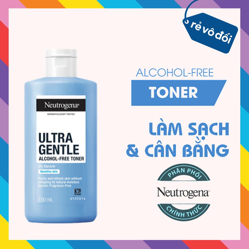 Combo Neutrogena Làm Sạch và Cân Bằng Da (Tẩy Trang Neutrogena 400ml & Nước Hoa Hồng Neutrogena 150ml)