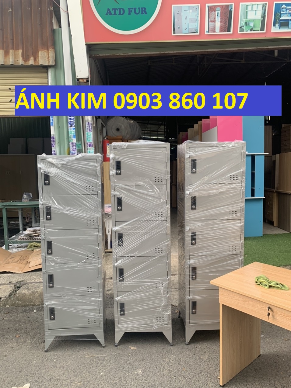 Tủ hồ sơ locker sắt thấp 4,5 tầng có khóa hình thật