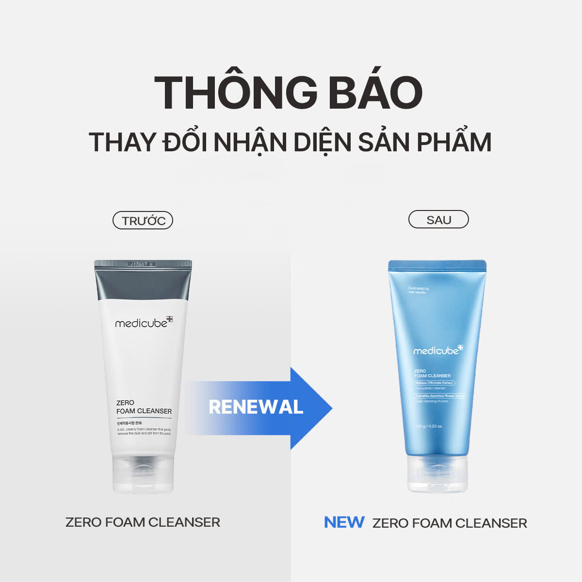 Sửa rửa mặt dịu nhẹ Medicube Zero Foam Cleanser 120ml