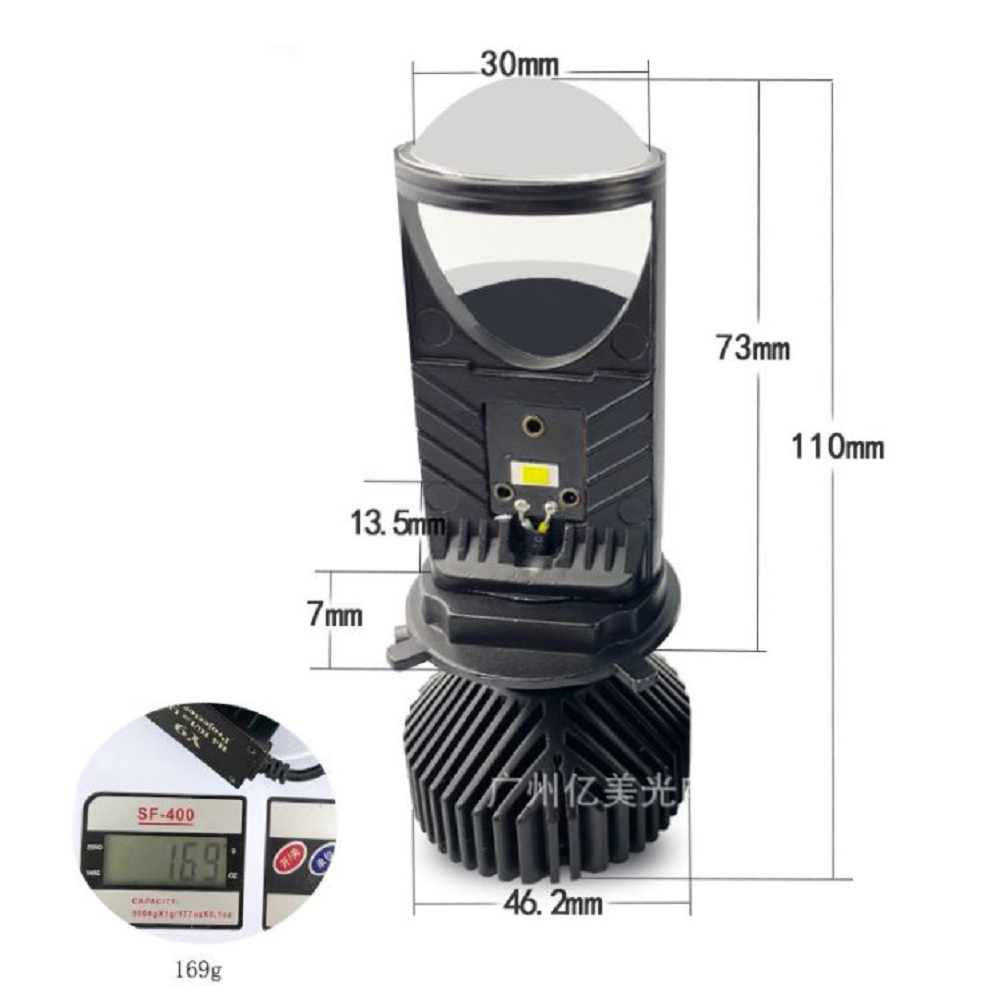 Đèn pha LED bi cầu Y9 ánh sáng gom siêu sáng chân H4