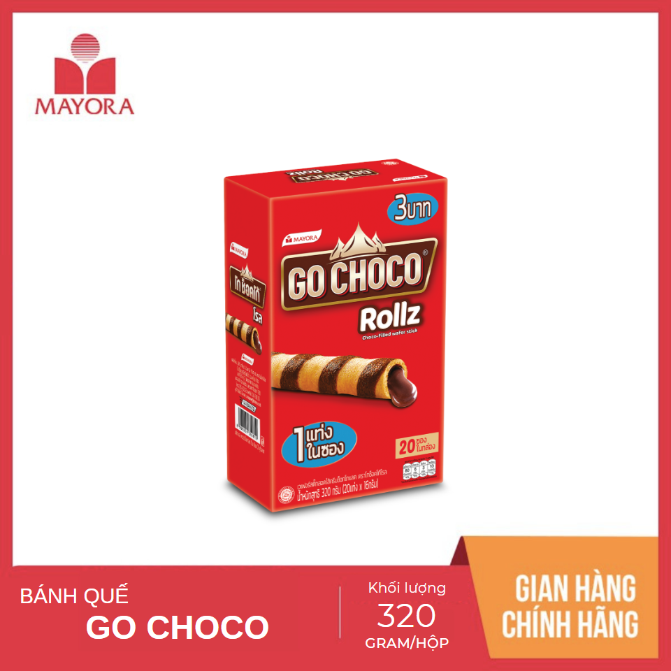 Bánh quế Go Choco Rollz 250g