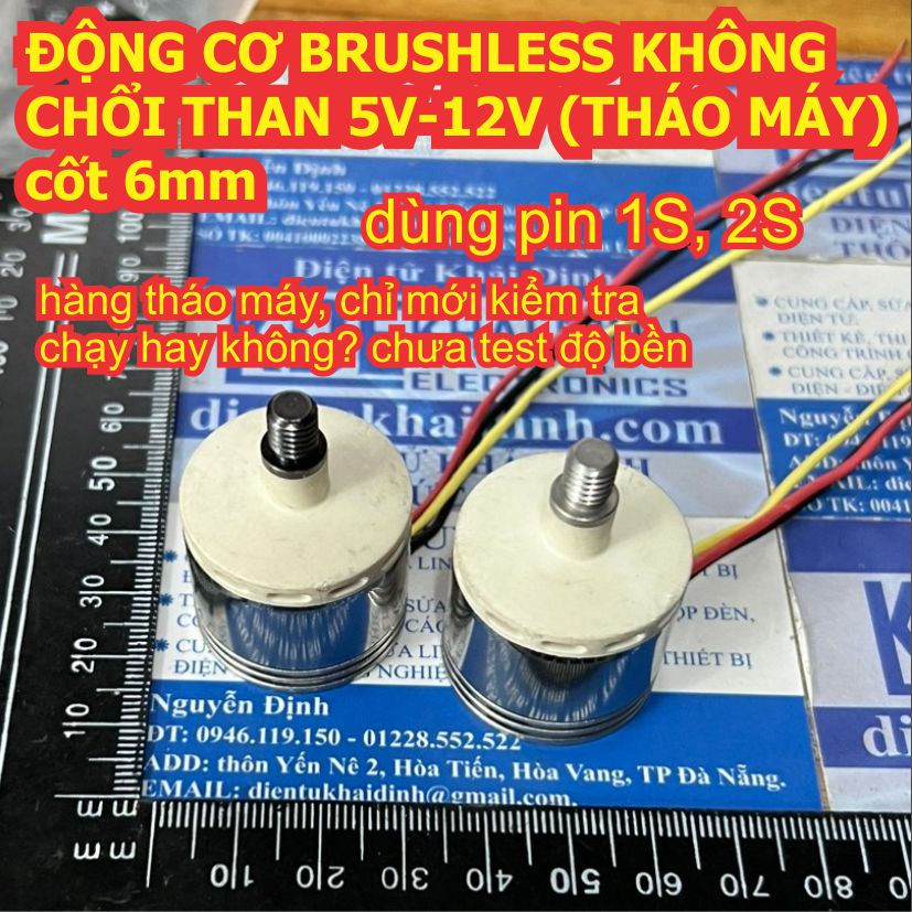 Động cơ brushless không chổi than 5v-12v cốt 6mm kde3602
