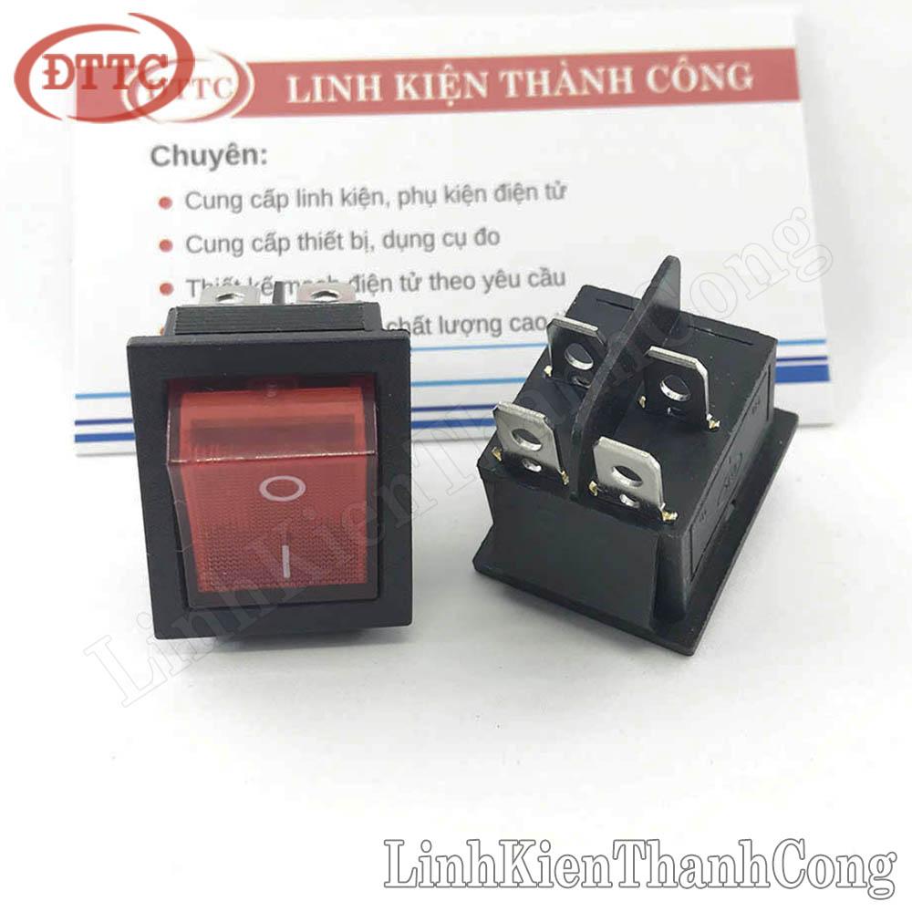 Công Tắc KCD4 16A/250V 4Pin 31x25mm Đỏ