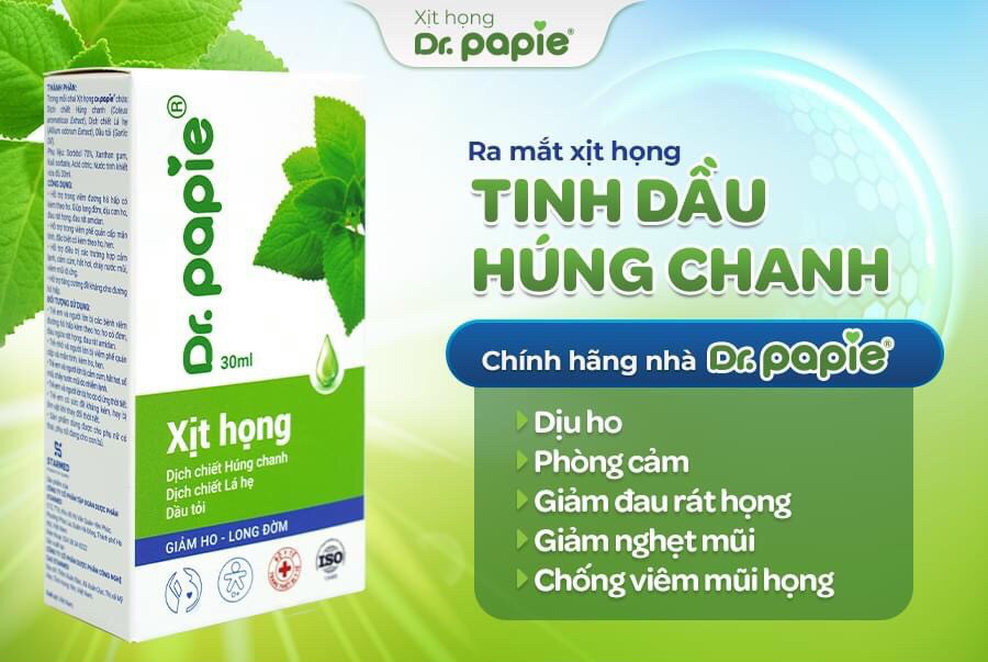 Xịt họng húng chanh Dr.Papie