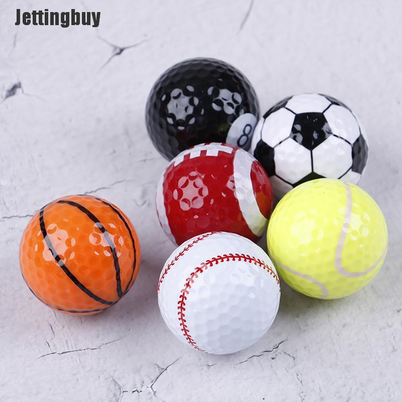 Jettingbuy Golf Balls Golf Equipment Football Basketball Tabletennis Baseball 6Pcs/Set