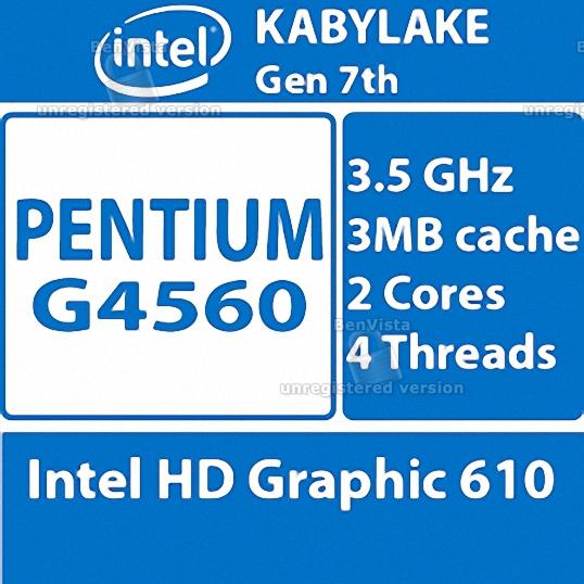 CPU Intel DC G4560 3.5 GHz / 3MB / HD 610 Series Graphics / Socket 1151 (Kabylake)