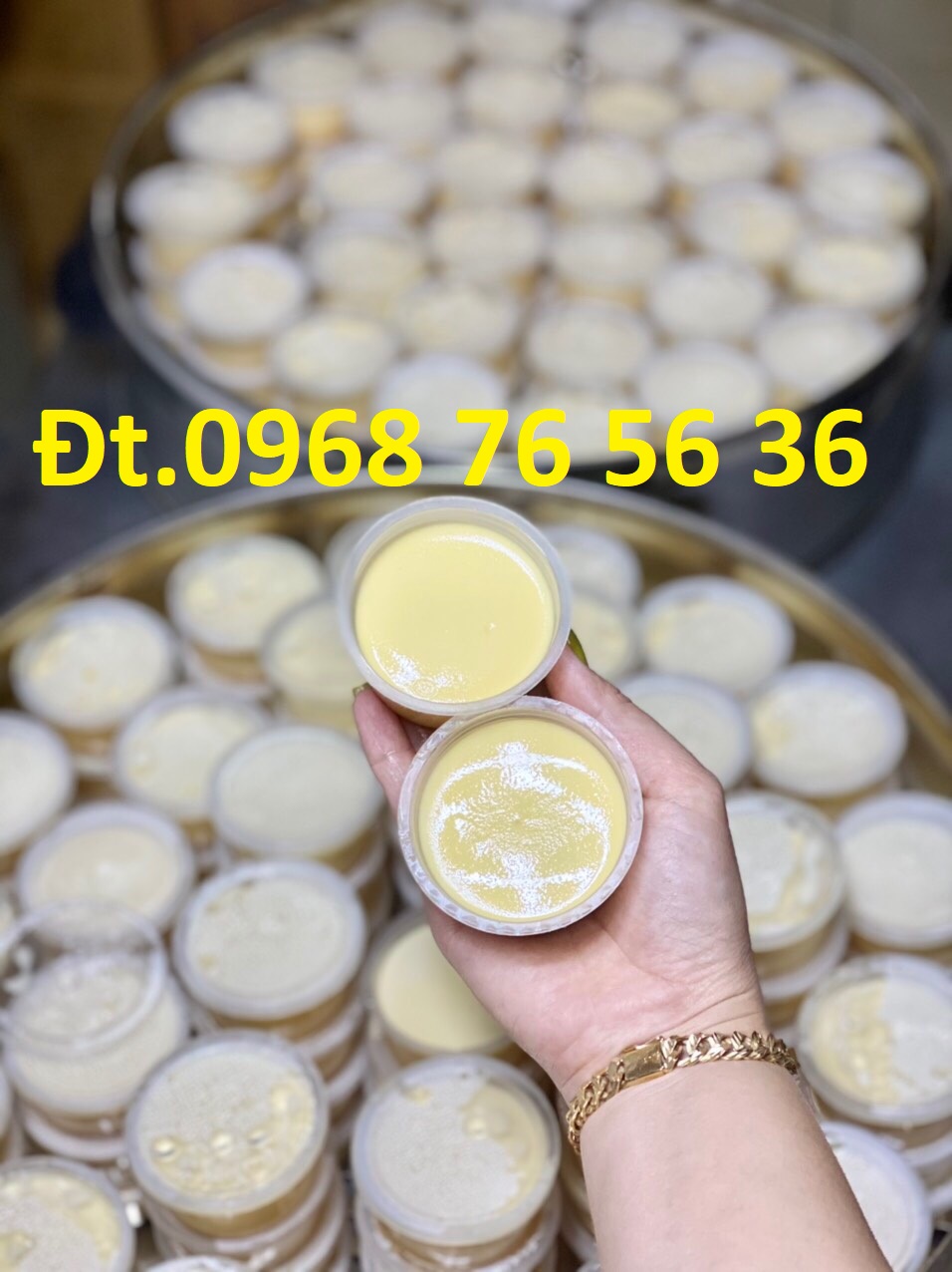 Nồi hấp bánh flan, Xửng hấp bánh caramen chuyên dụng size 52cm có 3 tầng hấp