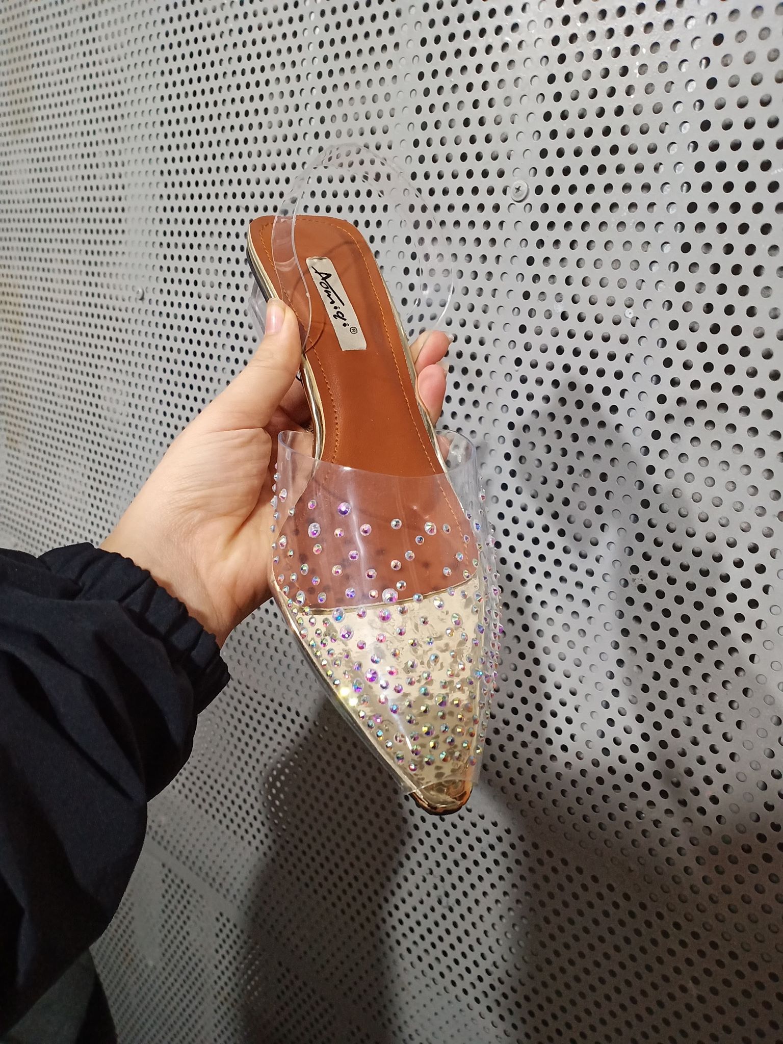 Sandal 3 phân quai trong đính hạt đá