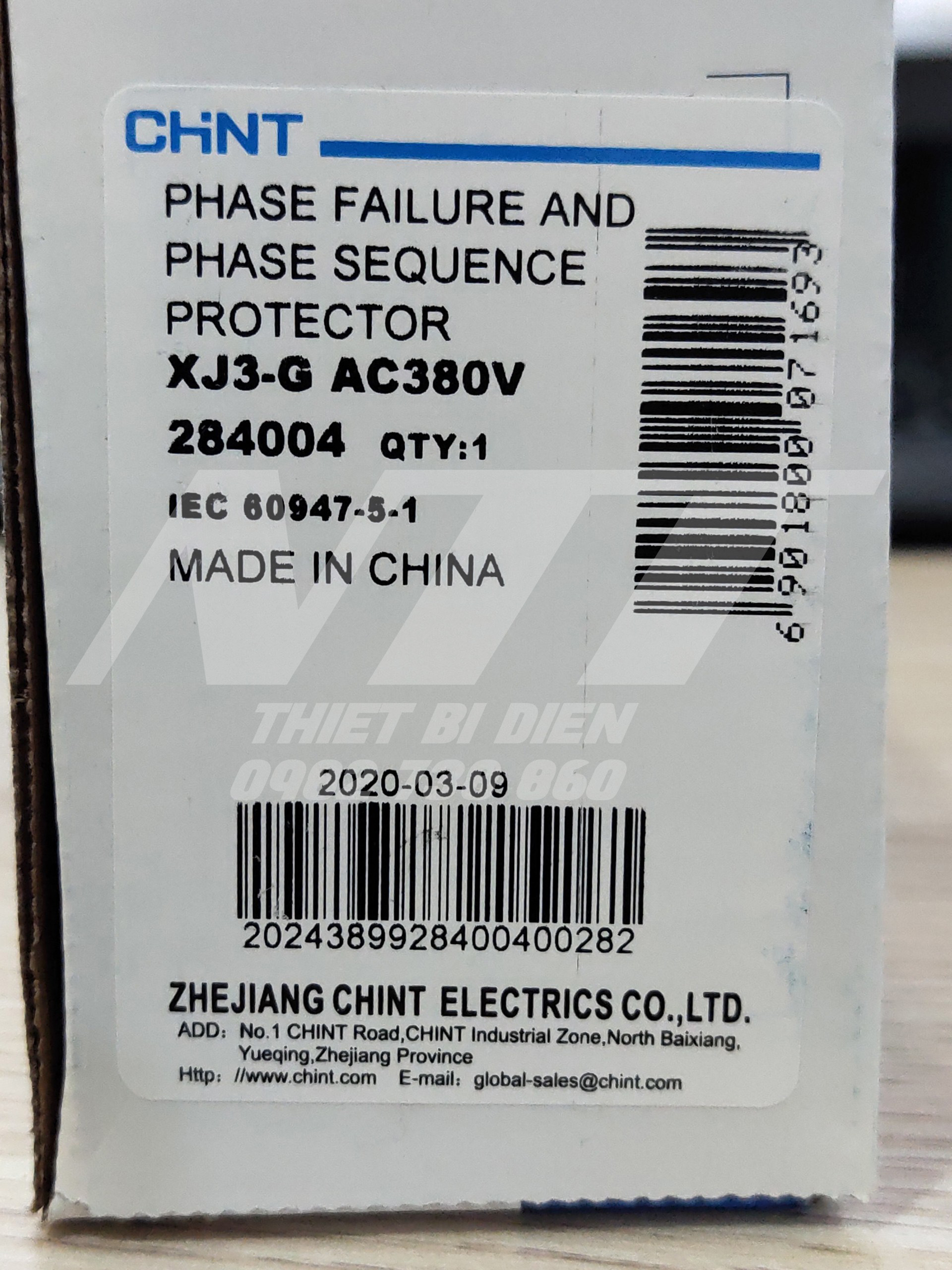 Rờ le bảo vệ mất pha XJ3-G CHINT