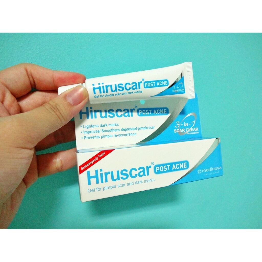 ✅(CHÍNH HÃNG)  Hiruscar Post Acne - Gel Làm Mờ Sẹo Mụn Và Thâm Mụn