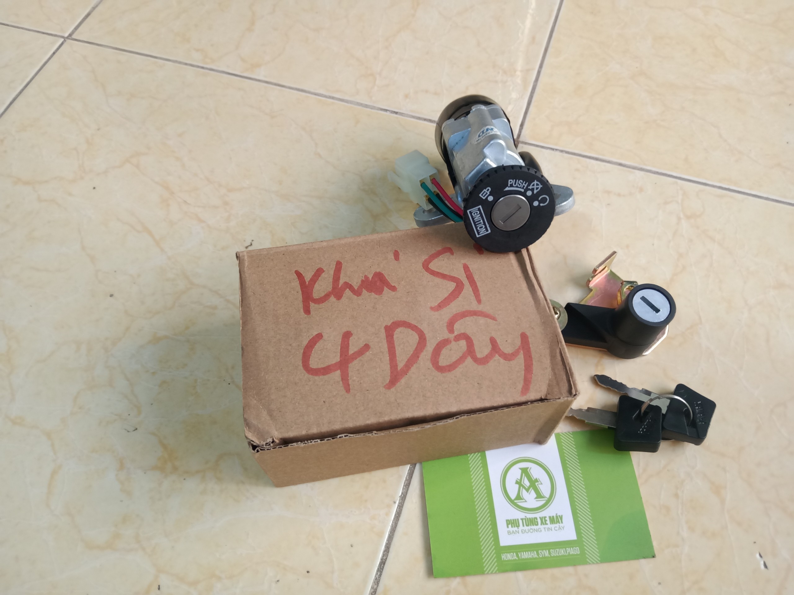 Bộ ổ khóa xe sirius trung quốc 4 dây
