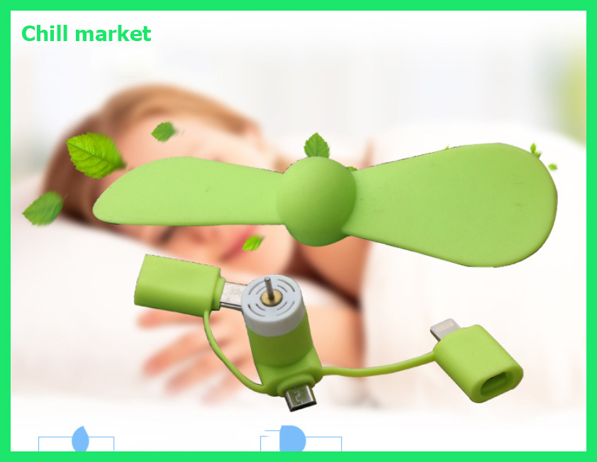 Quạt Mini 3 Chân Cánh Rời Dành Cho Điện Thoại Android – Iphone Chill market