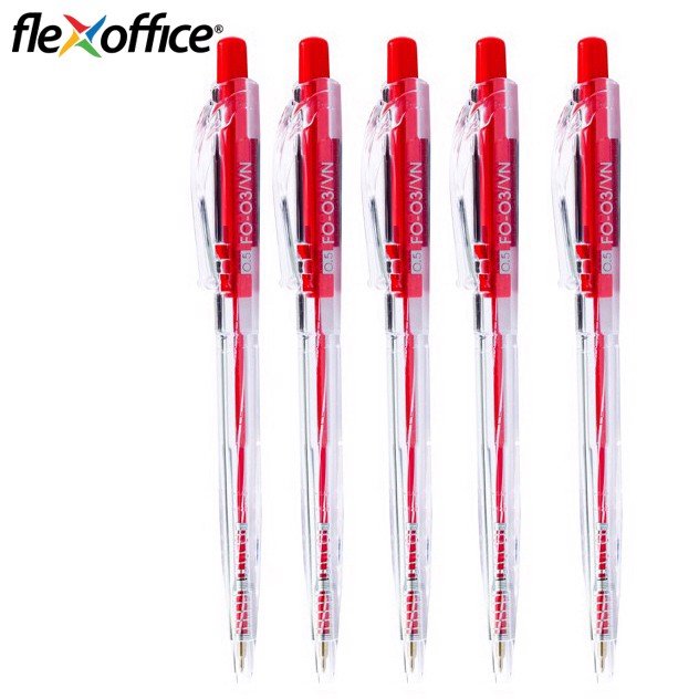 Hộp 20 cây viết Bút Bi Thiên Long Flexoffice FO-03 ( xanh, đỏ, đen )