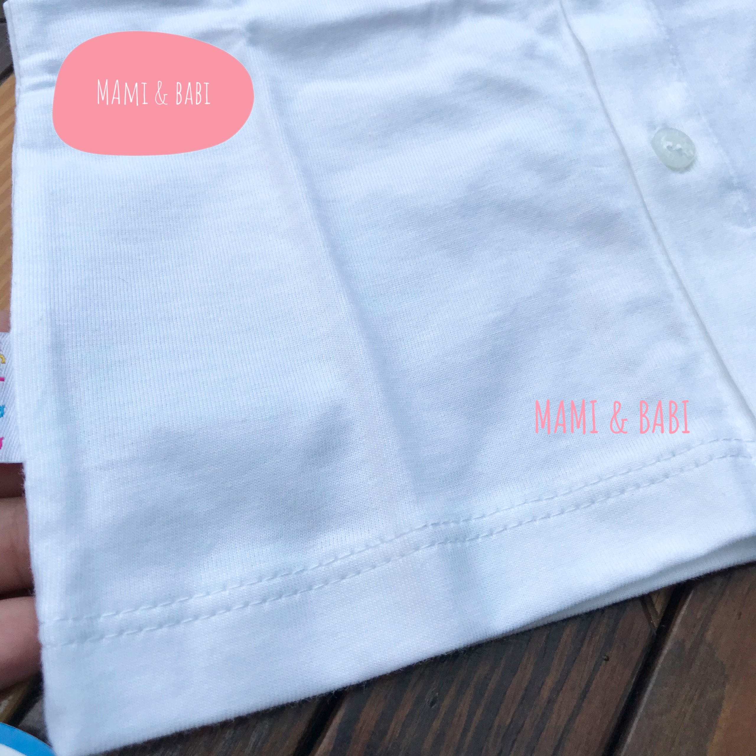 Áo Sơ Sinh Tay Ngắn Nút Giữa Cho Bé Hello B&B