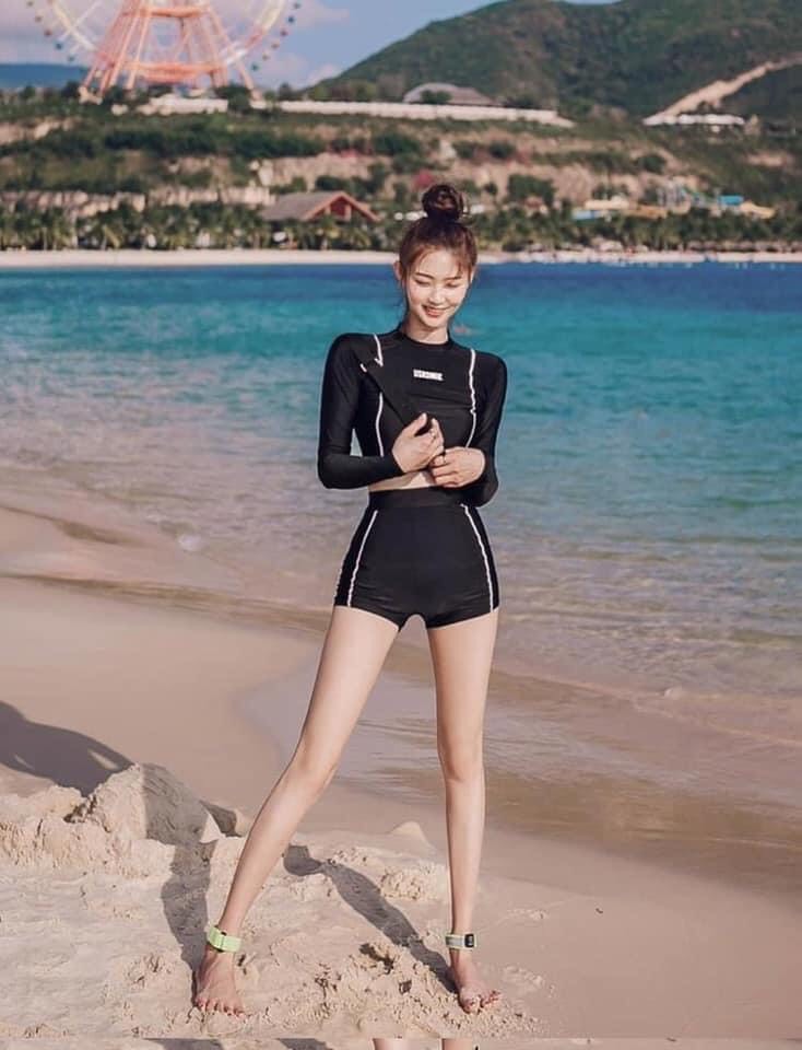 [Kèm ảnh feedback khách] Bikini 2 mảnh đen năng động