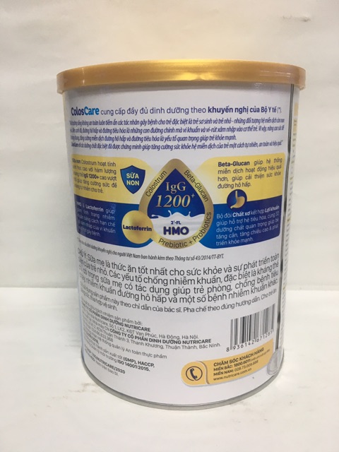 Sữa Non ColosCare 1+ ( 1-10 tuổi ) lon 800g date: 7/2025