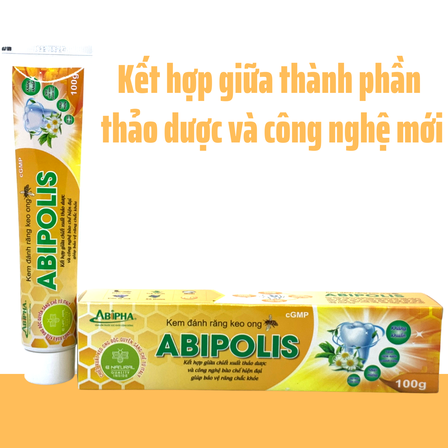 Kem đánh răng keo ong dược liệu ABIPOLIS 100gr