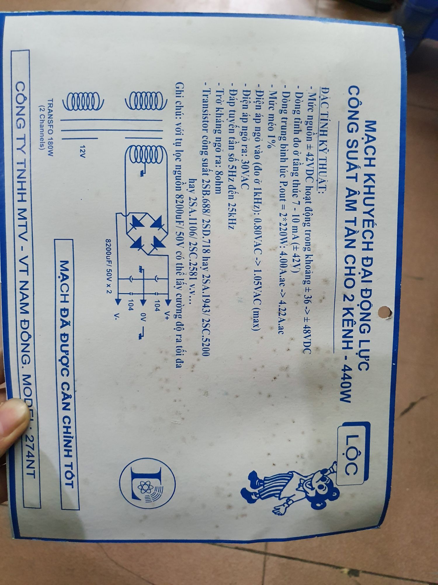 bo công suất 12 sò 440w lộc