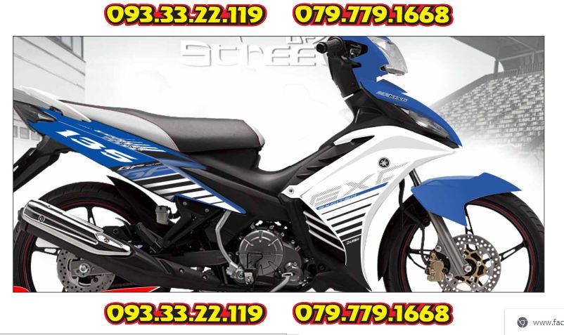Tem rời exciter 135 mx 2011 trắng xanh gp - tem chuẩn hình - không phai màu